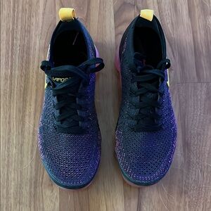 Black and Purple Nike Vapormax Sneakers